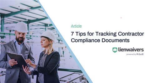 7 Tips For Tracking Contractor Compliance Documents Built