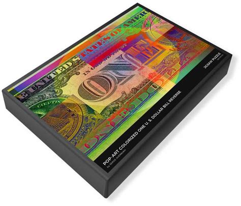 Pop Art Colorized One U S Dollar Bill Reverse Jigsaw Puzzle By Serge