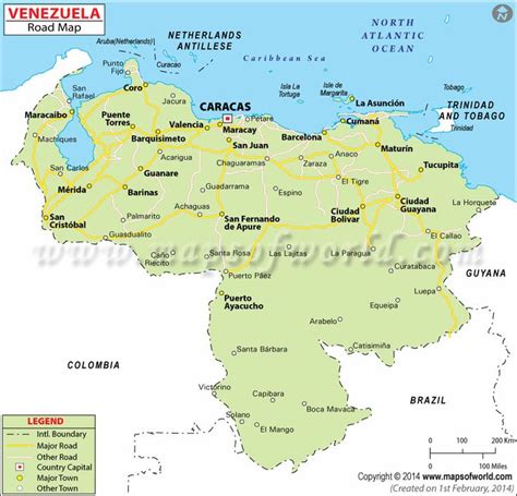 Venezuela Road Map Map Roadmap County Map