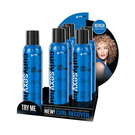 Curly Sexy Hair Curl Recover Reviving Spray 6 Count Display Sexy Hair Concepts Cosmoprof