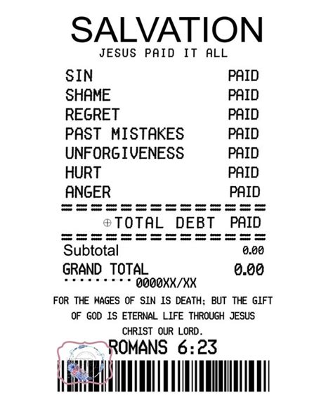 Kjv Salvation Jesus Paid It All Svg Png Etsy