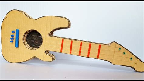 How To Make A Cardboard Guitar At Home Youtube