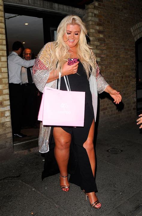 Gemma Collins Has Bronzed Legs On Full Display In Sexy Double Thigh Split Black Dress At
