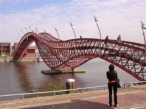 Python Bridge Holland This Incredible Bridge Connects Sporenburg With