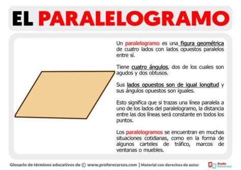 qué es un paralelogramo definición de paralelogramo