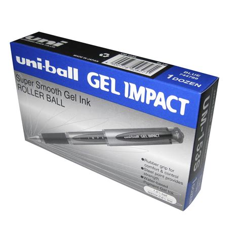 It can be easily used with watercolor work as the paint does not stain when wet. Uni-Ball Gel Impact Gel Pen Blue 12 Pack | Officeworks