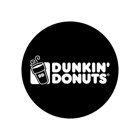 Dunkin Donuts Logo Black And White Transparent Png 24806479 Png