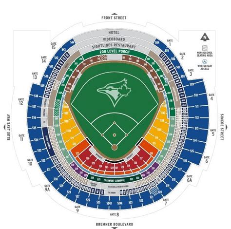 Blue Jays Stadium Map Gadgets 2018