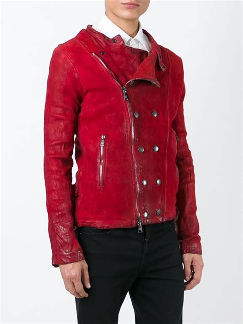 Giorgio Brato Suede Jacket In Red For Men Lyst