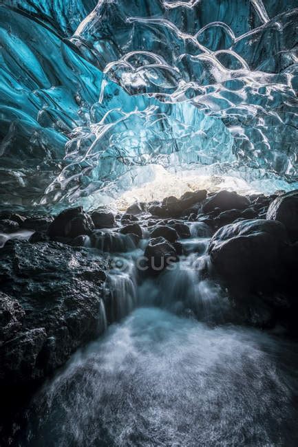 Ice Cave In Vatnajokull Glacier South Iceland Iceland — Scenery View