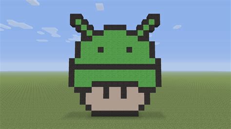 Minecraft Pixel Art Android Mushroom Head Youtube