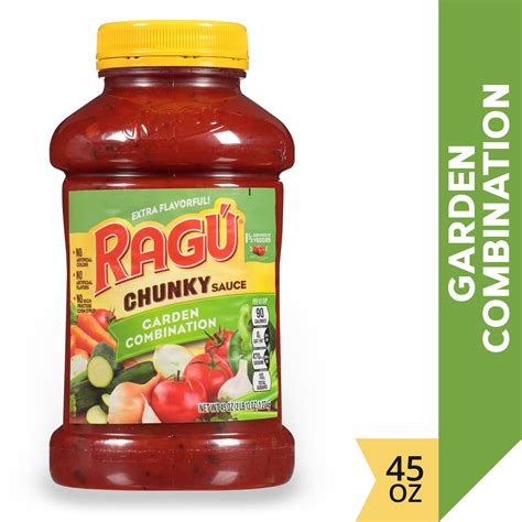 Ragu Chunky Garden Combination Pasta Sauce 45 Oz