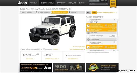 Car Revs Buyers Guide To 2014 Jeep Wrangler Trims Tops