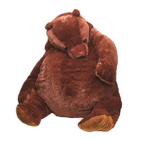 Big Simulation Brown Bear Plush Toy Stuffed Animal Giant Etsy