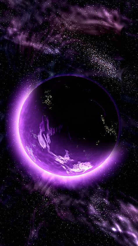 Download Wallpaper 1080x1920 Planet Space Universe Galaxy Purple
