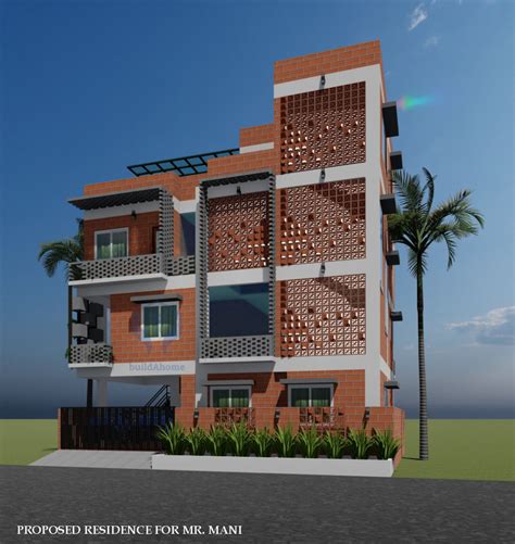 Triple Story House Elevation Best Site Images Architectural Plan