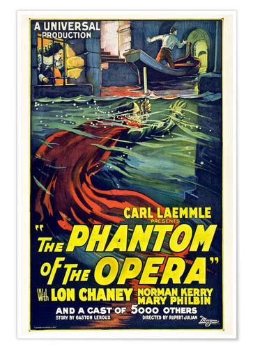 The Phantom Of The Opera Print By Vintage Entertainment Collection