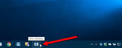 How To Move The “show Desktop” Icon To The Quick Launch Bar Or The