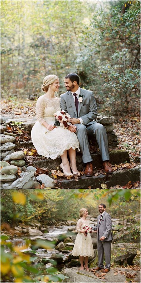 Smoky Mountain Wedding Photos At Spence Cabin In Gatlinburg Tennessee