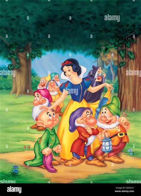 Snow White And The Seven Dwarfs Front Dopey Snow White Grumpy Doc