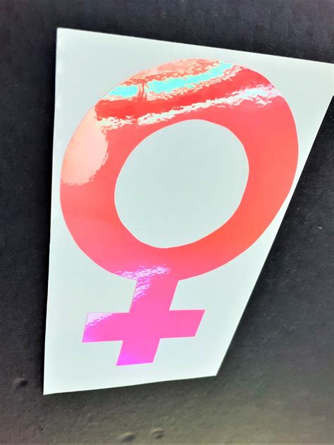 Female Venus Symbol Holographic Sticker Etsy