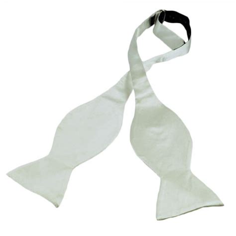 Plain White Self Tie Silk Bow Tie From Ties Planet Uk