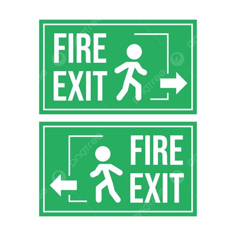Fire Exit Sign Fire Exit Fire Exit Vector Jalur Evakuasi Sign Png