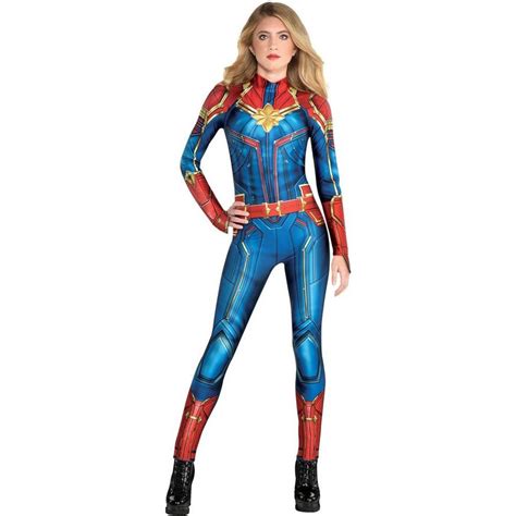 Adult Captain Marvel Costume Avengers Infinity Saga Party City