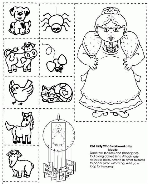 Old Lady Who Swallowed A Fly Coloring Page Coloring Page Coloring Home