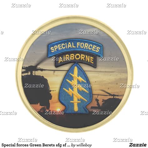 Special Forces Green Berets Sfg Sf Sof Patch Gold Finish Lapel Pin Suit