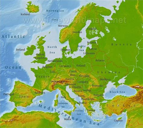 Europe Physical Map Europe Map World Map Europe Europe