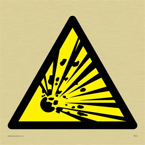 Explosive Material Warning Symbol Only From Safety Sign Supplies