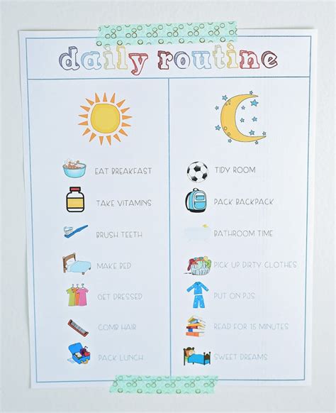 Back To School Prep The Daily Routine Free Printable By Sarah Halstead