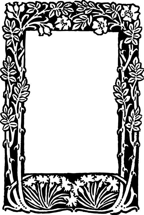 Free Vector Floral Border Frame Oh So Nifty Vintage Graphics