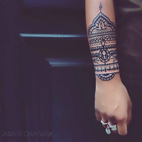 Mehndi Inspired Tattoos By Anais Chabane Cuff Tattoo Henna Designs Hand Tattoos