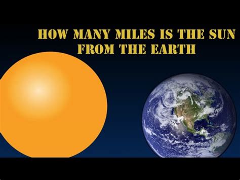 Using the old definition, the value of au would change depending on an observer's location in the solar system. How Many Miles is the Sun from the Earth - YouTube