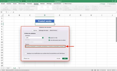 Comment faire une liste déroulante sur Excel