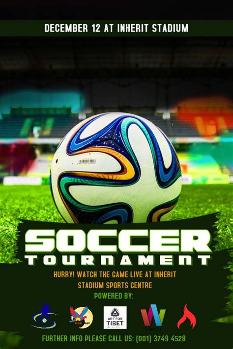 Are you planning a soccer event? Soccer tournament poster flyer social media design ...