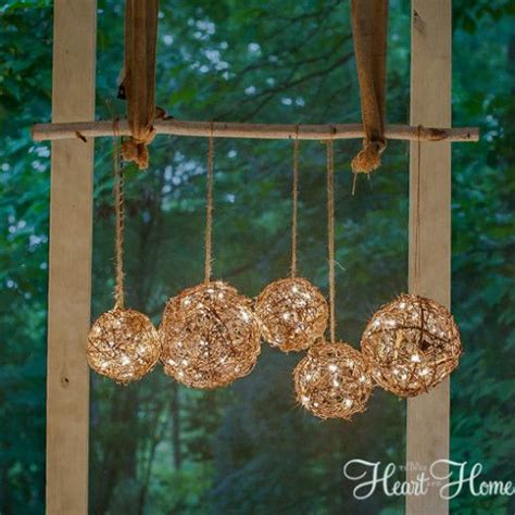 How to make a foliage covered china ball / paper lantern hanging light. DIY Christmas Light Decoration Ideas - Outdoor Christmas ...