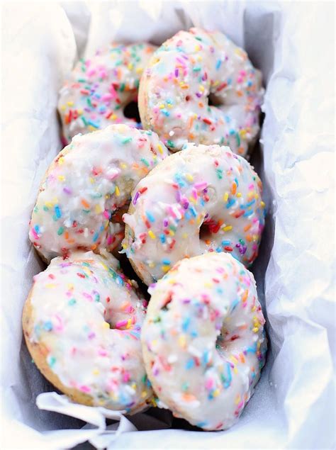 Baked Funfetti Donuts Soft Fluffy Baked Donuts Packed With Sprinkles
