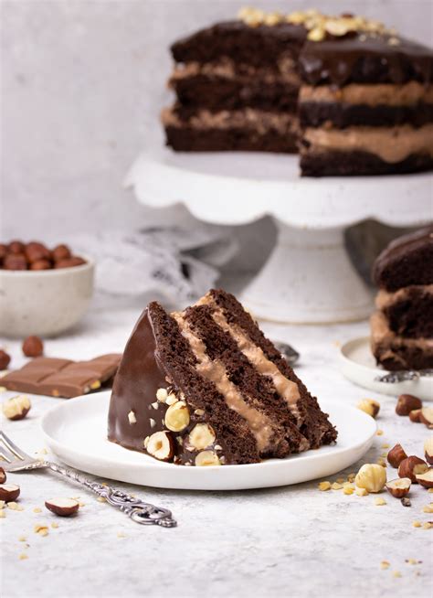 This white chocolate mousse cake is a birthday party showstopper. Hazelnut Chocolate Mousse Cake - The Veggienator