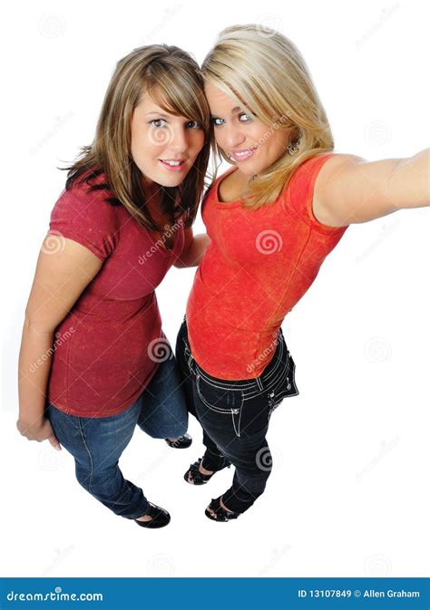 Two Friends Posing Together Stock Image Image Of Glamour Friends 13107849