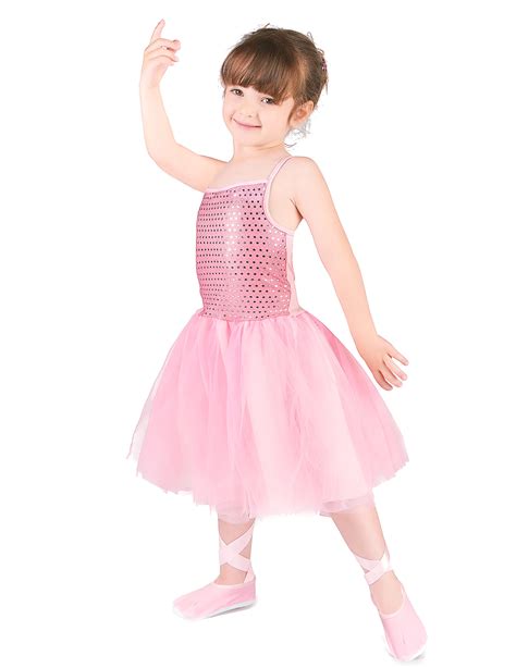Ballerina Kostüm Für Kinder Mit Pailletten Tänzerin Rosa Günstige