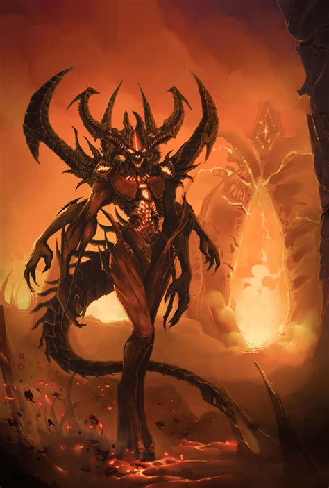 Artstation Diablo Lord Of Terror Etienne Beschet Fantasy Demon