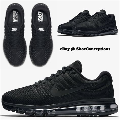 Nike Air Max 2017 Shoes Triple Black 849559 004 Mens Multi Sizes
