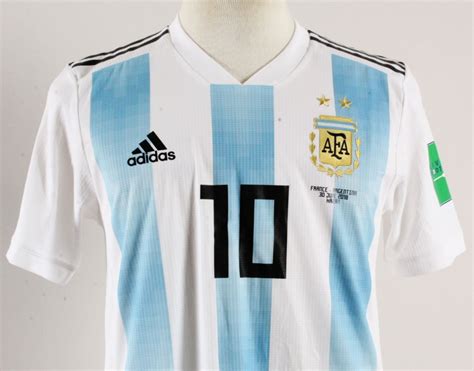 Lionel Messi Game Worn Jersey Argentina World Cup 2018 Coa 100
