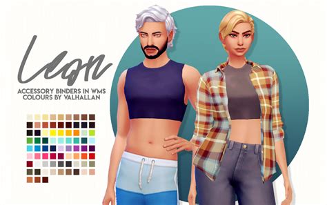 Leon An Accessory Binder In All Wms Colours By Valhallan The Sims 4