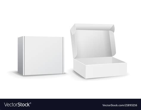 Set Of Small White Cardboard Boxes Mockups Vector Image