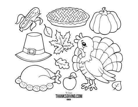 Thanksgiving Coloring Book Pages For Kids