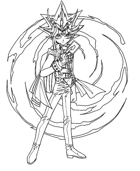 Awesome Yu Gi Oh Coloring Page Free Printable Coloring Pages